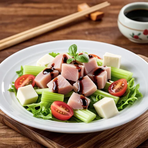 Celery and Tuna with Wasabi Soy Sauce
