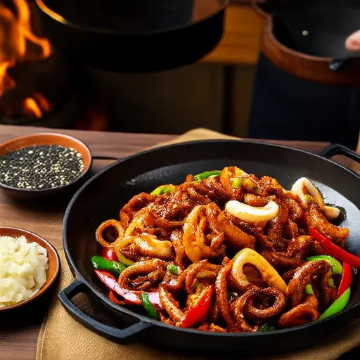 Spicy Stir-fried Squid and Pork Belly (Osam Bulgogi)