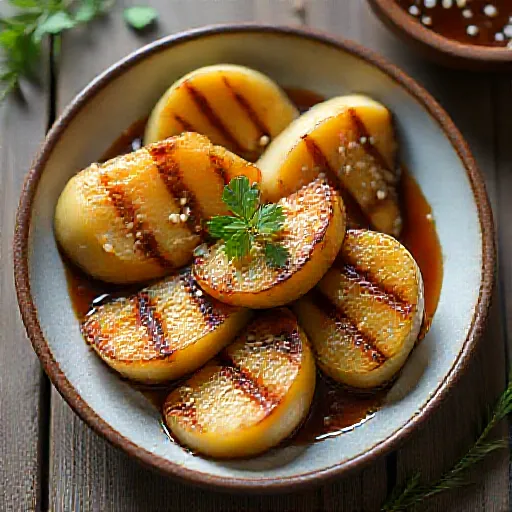 Grilled Turnip with Soy Sauce Dressing