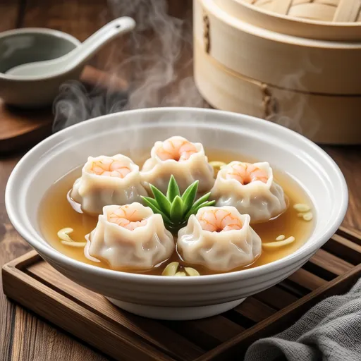 Shrimp Rose Dumpling Soup