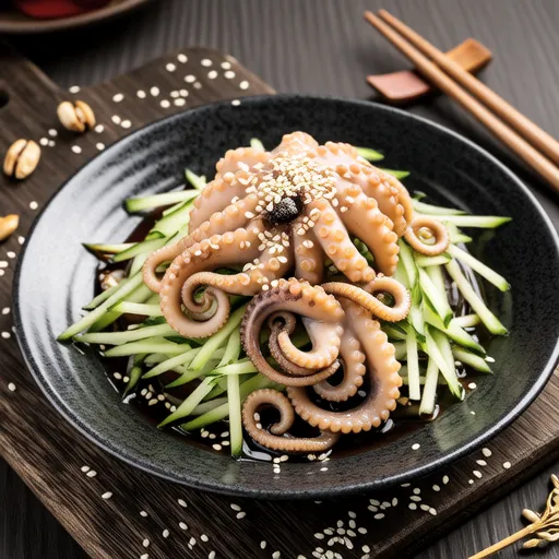 Mizuna and Octopus Chinese Salad