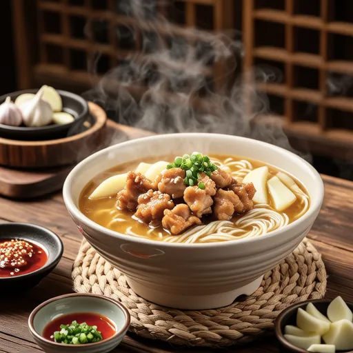 Korean Chicken Soup with Noodles