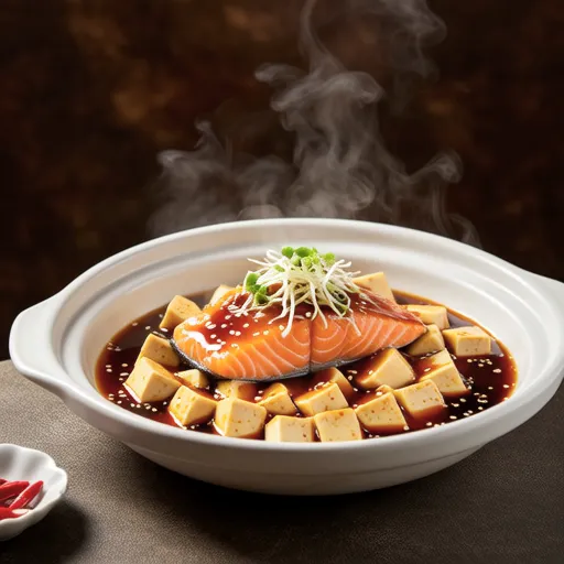 Spicy Steamed Salmon and Tofu