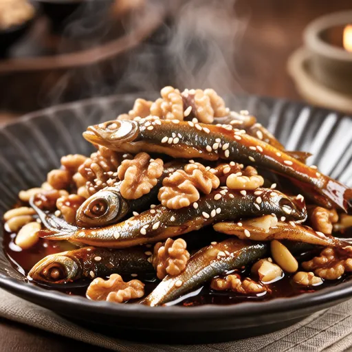 Kounago and Walnut Stir-fry