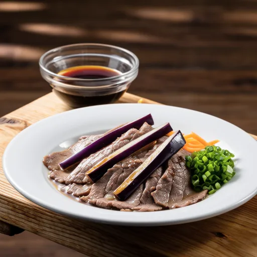 Beef Shabu and Eggplant in Refreshing Soy Vinegar Sauce
