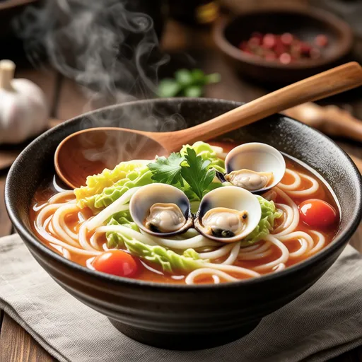 Cabbage and Clam Vongole Udon