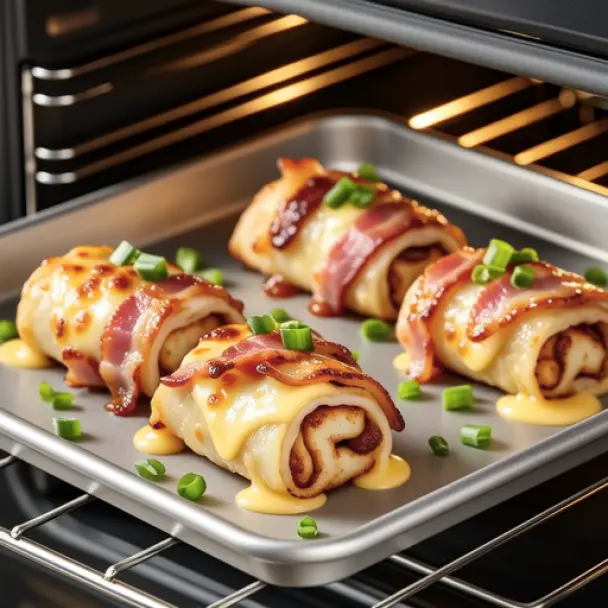 Thick Fried Tofu Cheese Bacon Rolls