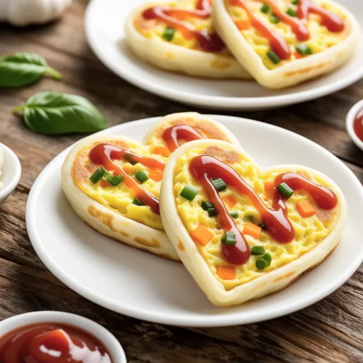 Heart-shaped Crab Stick Pancakes