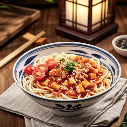Tuna and Tomato Kimchi Udon
