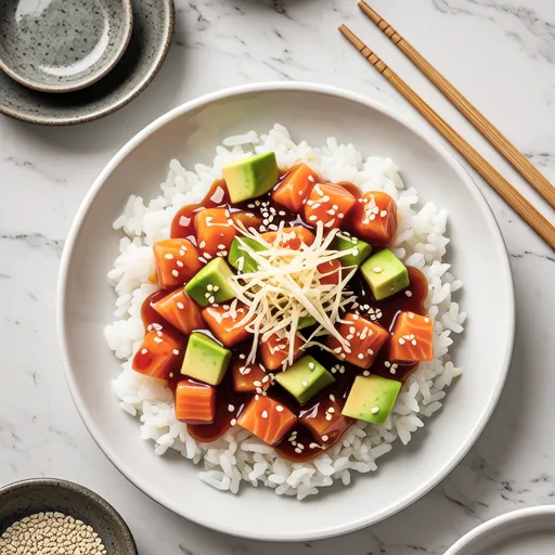 Avocado Salmon Sweet and Spicy Yukhoe Bowl