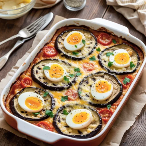 Oven-Baked Eggplant Cheese Dish