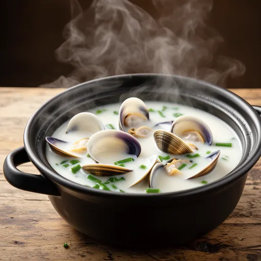 Hamaguri and Nanohana Cream Stew