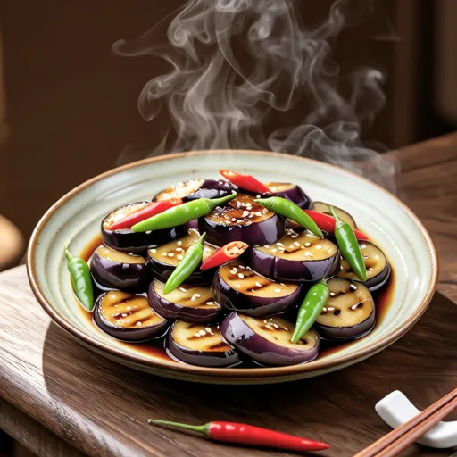 Eggplant and Shishito Pepper Steamed Dish