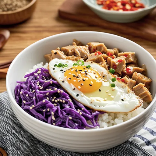 Tuna Cabbage Rice Bowl