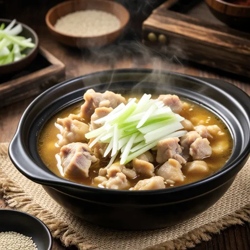 Shimeji and Chinese Cabbage Chicken Stew with Grated Daikon