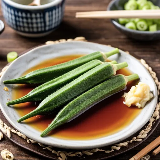 Okra and Yuba Ohitashi