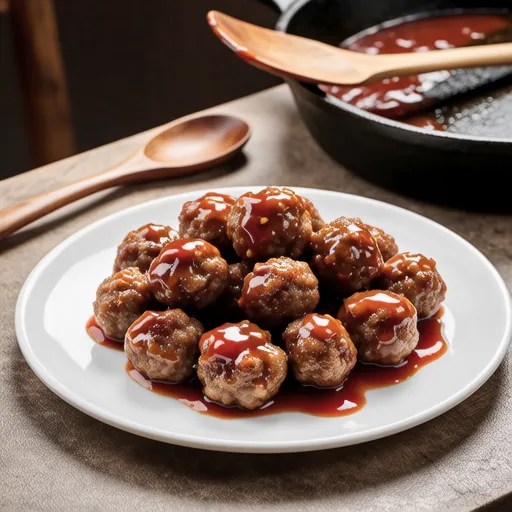 Stir-fried Pork Meatballs with Ketchup