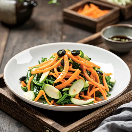 Carrot and Wakame with Mustard Dressing
