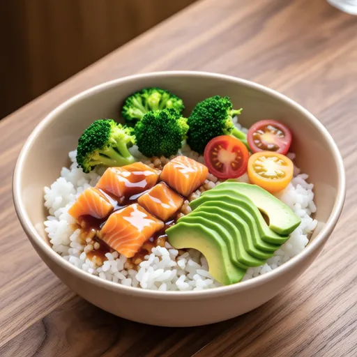 Oil-marinated Salmon Rice Bowl