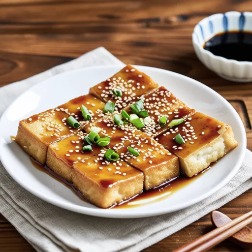 Pan-fried Tofu with Sesame Oil