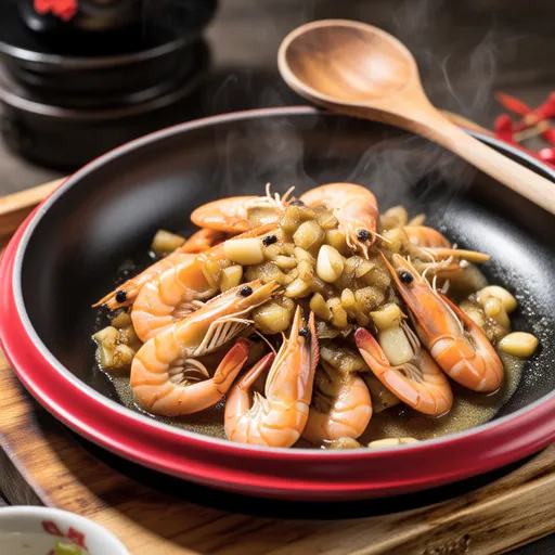 Stir-fried Garlic Scapes with Dried Barley Shrimp
