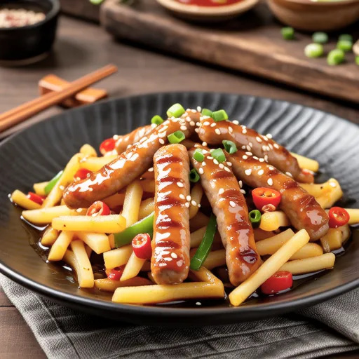 Fish Sausage and Potato Stir-fry