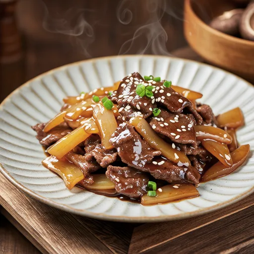 Sweet and Spicy Beef and Burdock Stir-fry