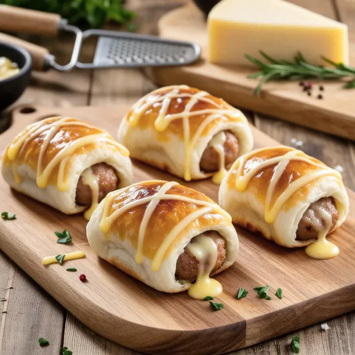 Cheese Crusted Sausage Rolls