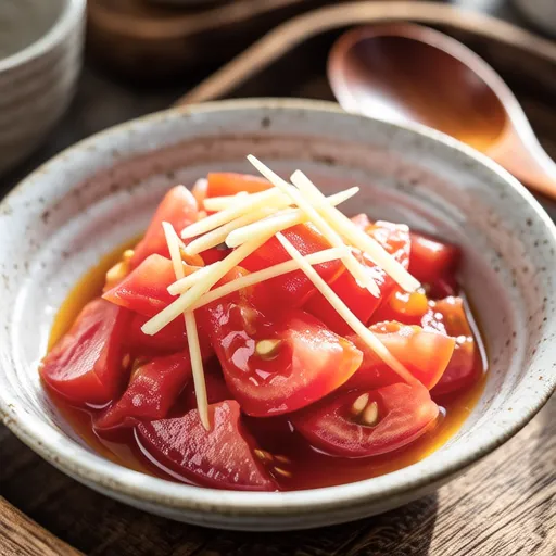 Tomato and Myoga with Ume Paste