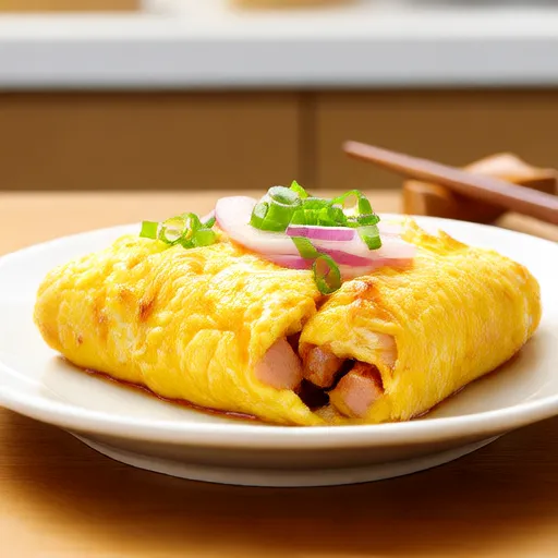 Egg Roll with Leek, Onion, and Sausage