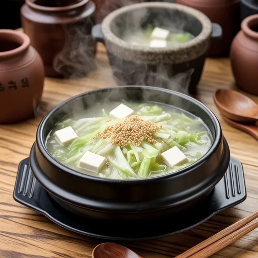 Perilla Seed Napa Cabbage Doenjang Soup