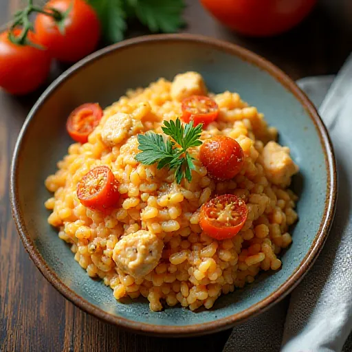 Risotto con Pollo e Pomodoro