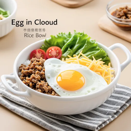 Egg in Cloud Rice Bowl