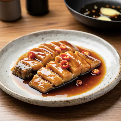 Simmered Flounder with Mentsuyu