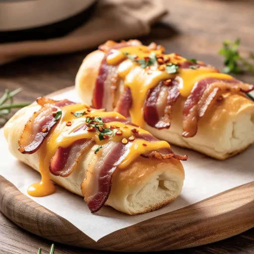 Air Fryer Bacon Bread Rolls
