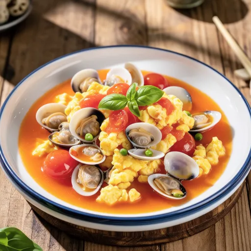 Clam and Tomato Stir-fry with Eggs