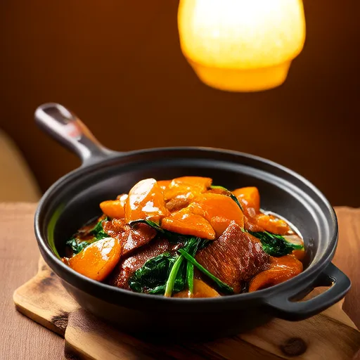 Beef and Spinach Sweet Potato Stir-fry