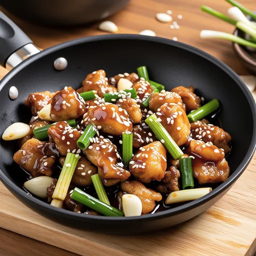 Chicken and Konjac Stir-fry with Sesame and Garlic Chives