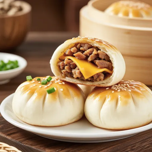 Char Siu Style Cheese Pork Buns
