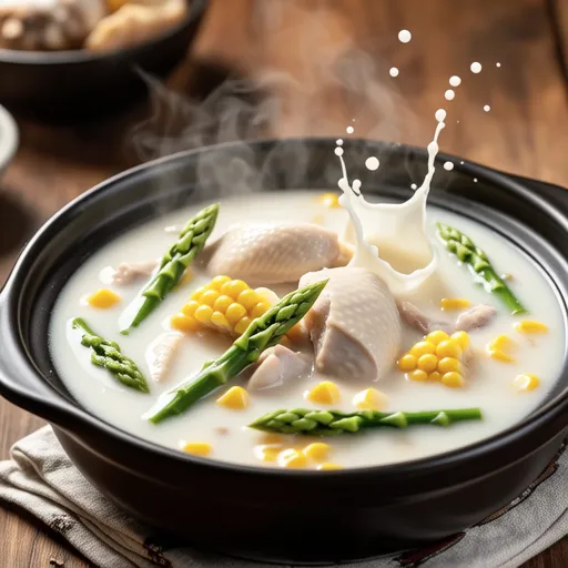 Chicken and Asparagus Corn Cream Stew