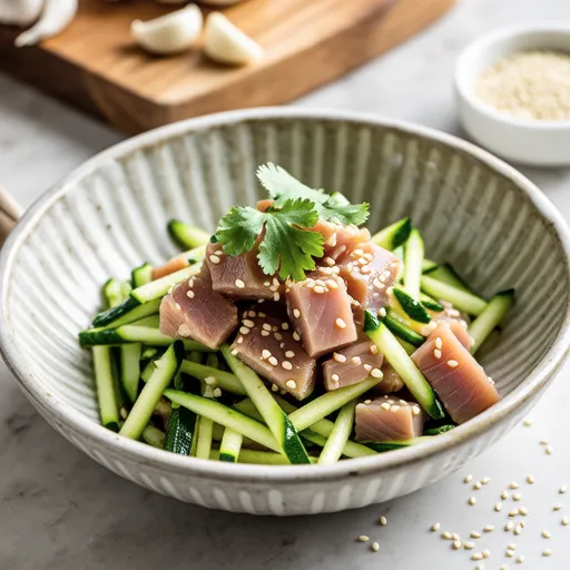 Cilantro and Zucchini Tuna Salad