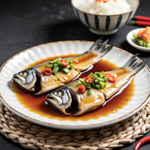 Microwave Miso Simmered Mackerel