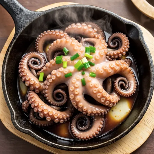 Stir-fried Octopus with Butter and Ponzu Sauce
