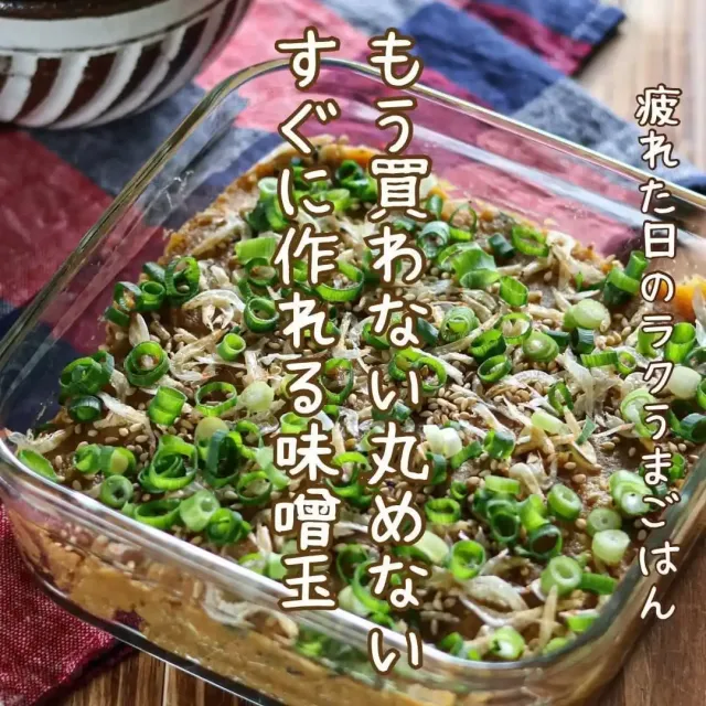 丸めない即席味噌玉