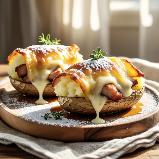 Cheese-Stuffed Pork Wrapped Potatoes