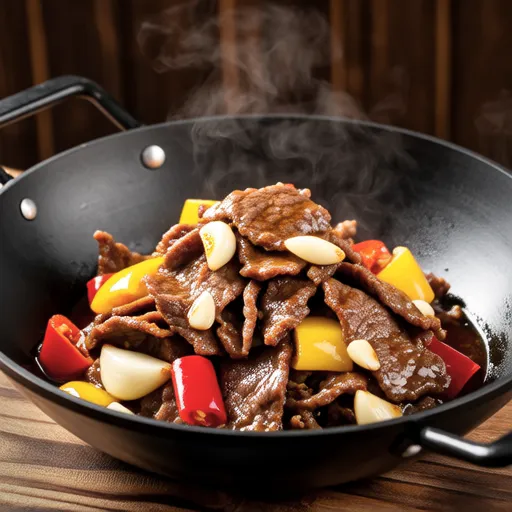 Beef Stir-fry with Garlic Scapes and Vegetables