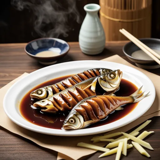 Miso-Simmered Small Horse Mackerel