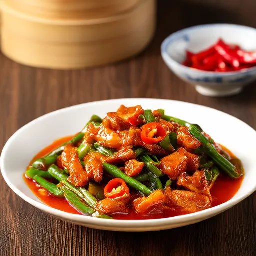 Spicy Chicken Stir-fried with Green Beans
