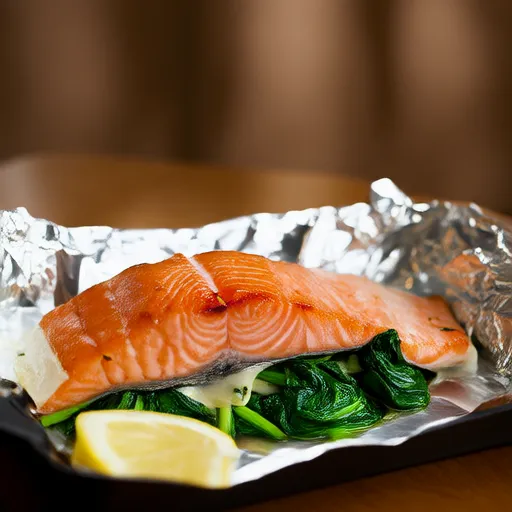 Salmone e spinaci al cartoccio