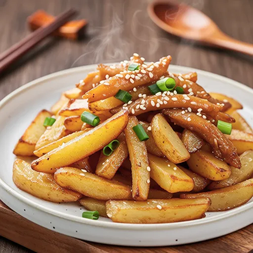 Stir-fried Potato with Pollock Roe